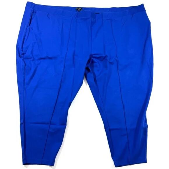 Universal Standard Moro Ponte Pants 3XL 34 36 5X NWT Blue Stretch Trousers Prep - Picture 3 of 6
